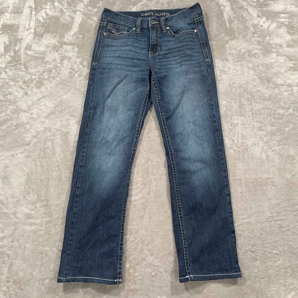 Cody James Jeans Mens 29x30 Blue Bootcut Straight Dark Wash Denim Western Cowboy